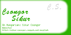 csongor sikur business card